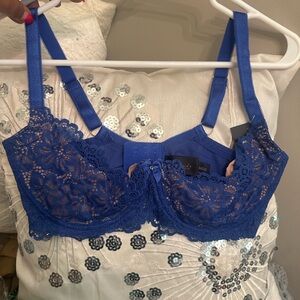 Frederick's of Hollywood Royal Blue Lace Bra